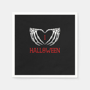 Servilleta De Papel Halloween Skeleton manos formando el corazón gótic