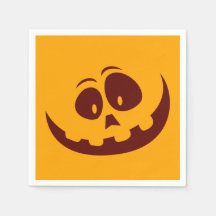Halloween Smiley Face Naranja y Brown