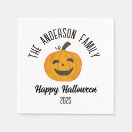 Servilleta De Papel Halloween Sonriente Cara de calabaza Nombre person