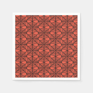 Servilleta De Papel Halloween Spider Webs on Orange