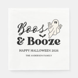 Servilleta De Papel Halloween Spooktacular Retro Boos & Booze