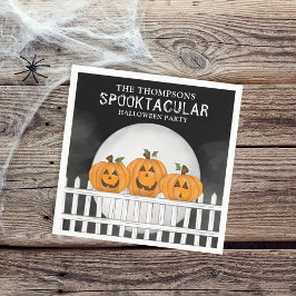 Servilleta De Papel Halloween Spooktacular Whimsical Pumpkins Funny