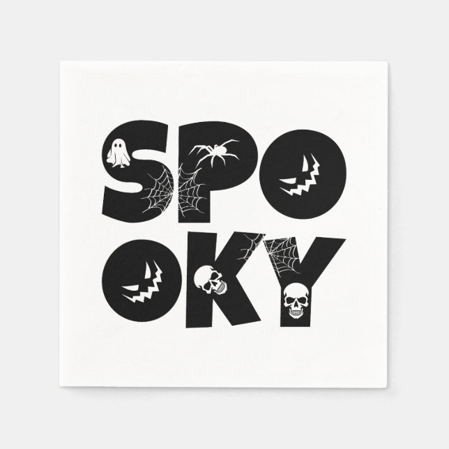 Servilleta De Papel Halloween spooky  (Anverso)