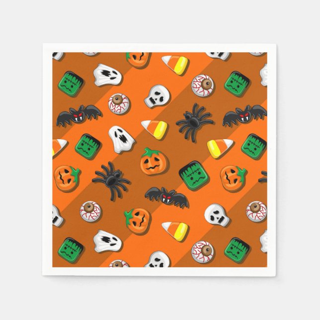 Servilleta De Papel Halloween Spooky Candies Fiesta (Anverso)