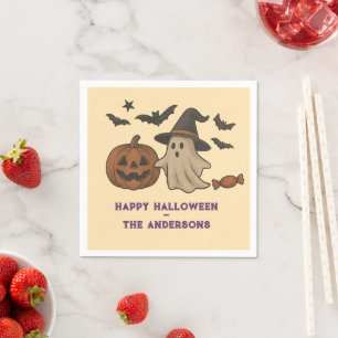 Servilleta De Papel Halloween Spooky Cute - Fantasmas, Bats & Candy