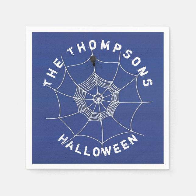 Servilleta De Papel Halloween Spooky Scary Cute Spider Web (Anverso)