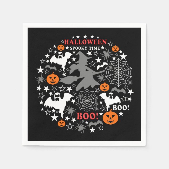 Servilleta De Papel Halloween Spooky Time (Anverso)
