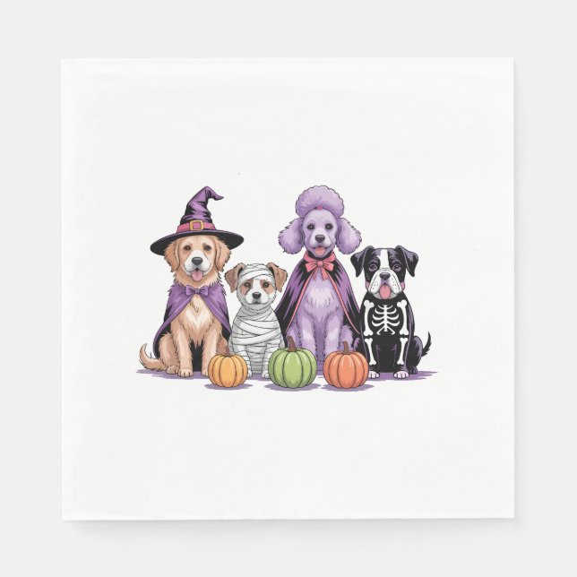 Servilleta De Papel Halloween Squad Dog (Anverso)