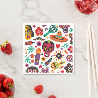 Servilleta De Papel Halloween Sugar Skull Fiestas Napkins