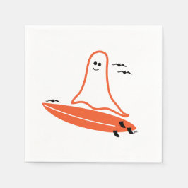 Servilleta De Papel Halloween Surfer Ghost Black