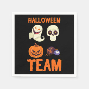 Servilleta De Papel Halloween Team Skeleton Pumpkin Ghost Spider Spode