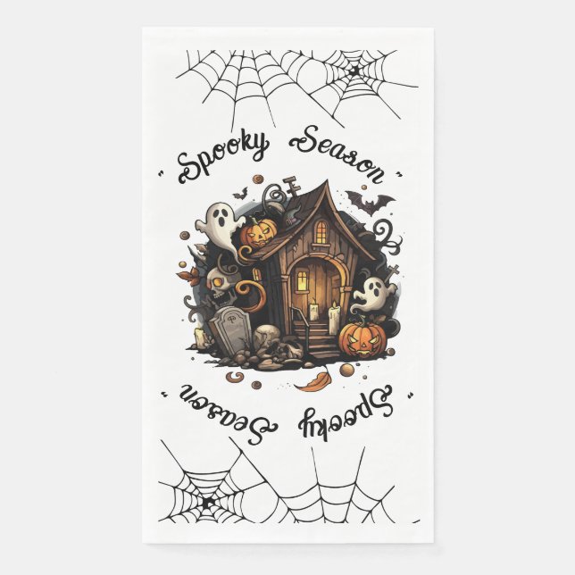 Servilleta De Papel Halloween  👻 temporada espeluznante  💀 Servillet (Anverso)