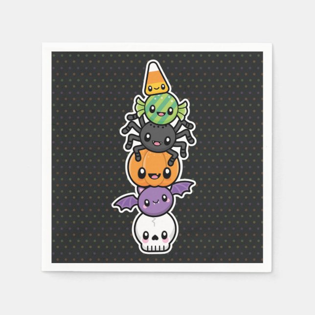 Servilleta De Papel Halloween Trata servilletas (Anverso)