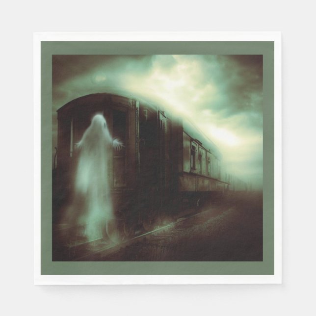 Servilleta De Papel Halloween - Tren Embrujado 1 (Anverso)