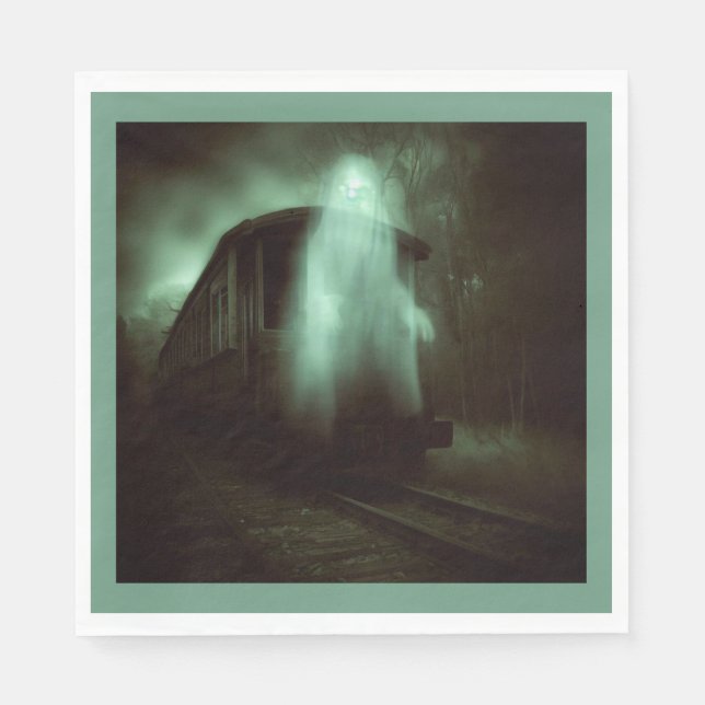Servilleta De Papel Halloween - Tren Embrujado 2 (Anverso)