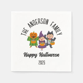 Servilleta De Papel Halloween Trick o Trato Nombre Personalizado