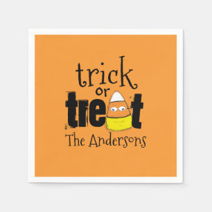 Servilleta De Papel Halloween Trite Trick o Trete Funny Candy Corn