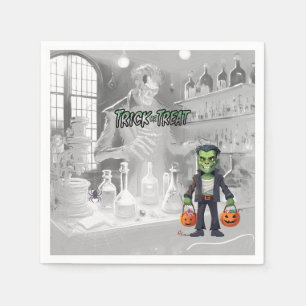 Servilleta De Papel Halloween Truco o Trato Frankenstein