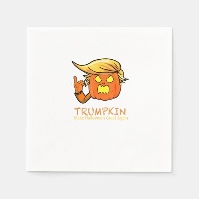 Servilleta De Papel Halloween Trumpkin Funny - Diseño de Disfraces Clá (Anverso)