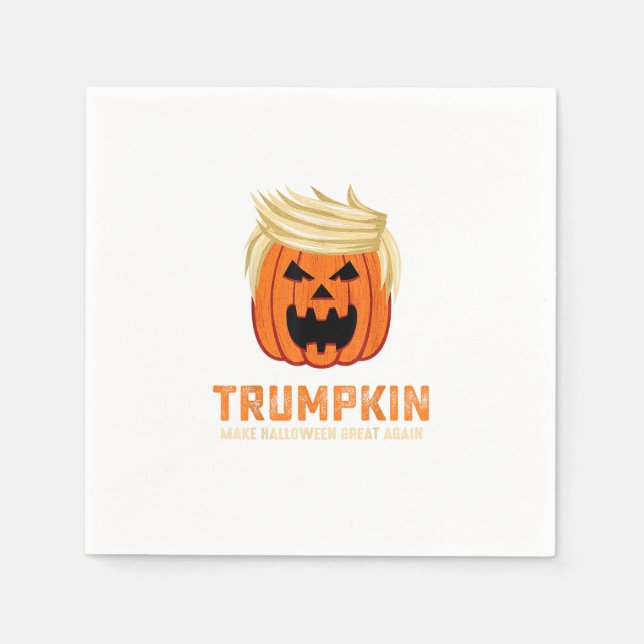 Servilleta De Papel Halloween Trumpkin Funny - Escándalo paródico espe (Anverso)