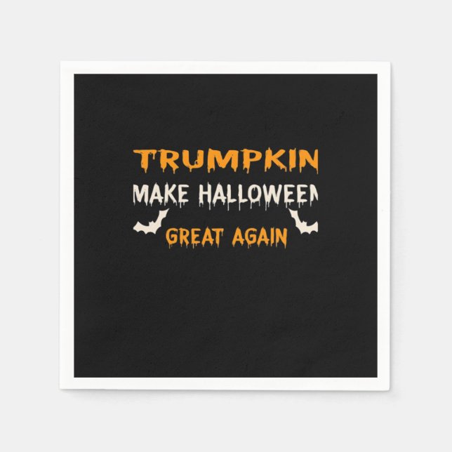 Servilleta De Papel Halloween Trumpkin gracioso hace que Halloween sea (Anverso)