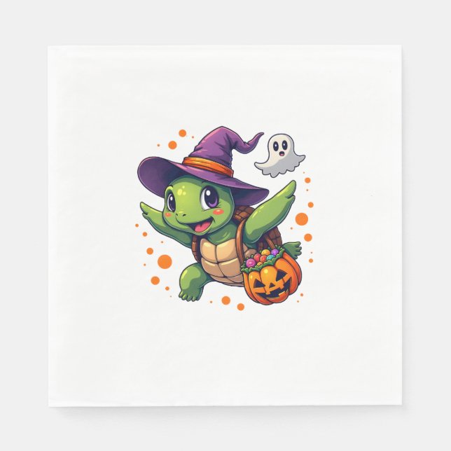 Servilleta De Papel Halloween Turtle Tortoise Costume Hombres Mujeres  (Anverso)