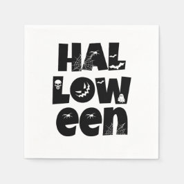 Servilleta De Papel Halloween Typography