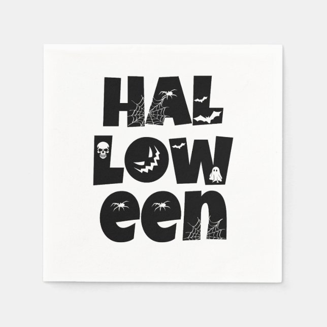Servilleta De Papel Halloween Typography (Anverso)