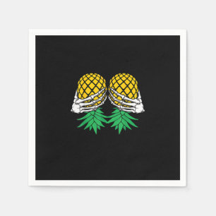 Servilleta De Papel Halloween Upside Down Pineapple Swinger Skeleton H
