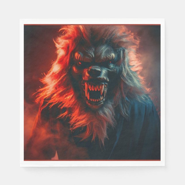 Servilleta De Papel Halloween - Werewolf 4 (Anverso)