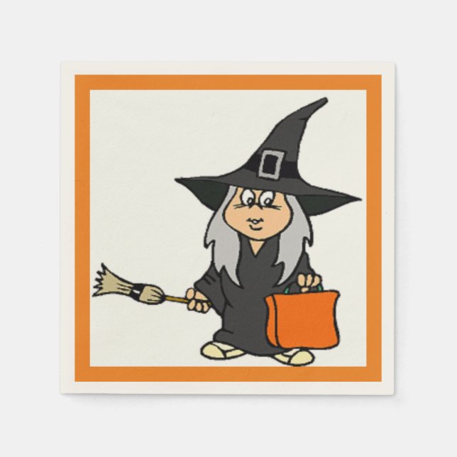 SERVILLETA DE PAPEL HALLOWEEN WITCH (Anverso)