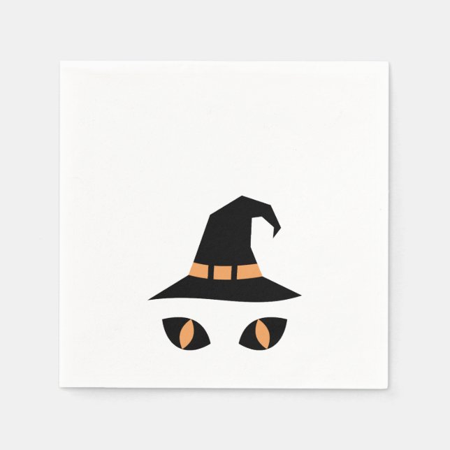 Servilleta De Papel Halloween witchy cat (Anverso)