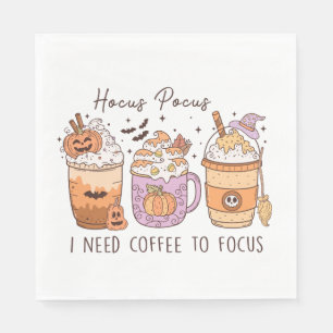 Servilleta De Papel Halloween y el café