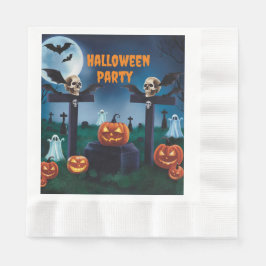 Servilleta De Papel Halloween y un cementerio aterrador