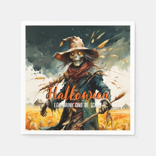 Servilleta De Papel Hallween come y Be Scarecrow (Anverso)