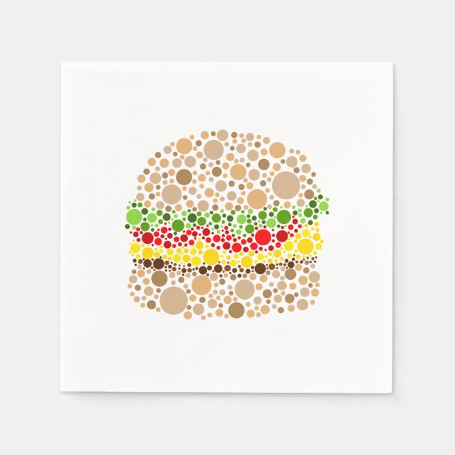 Servilleta De Papel Hamburguesa en puntos (Anverso)