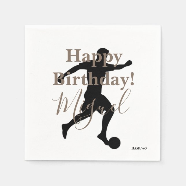 Servilleta De Papel HAMbWG - Napkin personalizada - jugador de fútbol (Anverso)