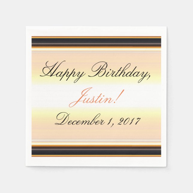 Servilleta De Papel HAMbyWhiteGlove - Calabaza de papel - Personalizad (Anverso)