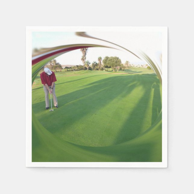 Servilleta De Papel HAMbyWhiteGlove - Napkin de papel - Golfer en verd (Anverso)