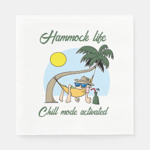 Servilleta De Papel Hammock Life Chill Mode Activado Funny Personaliza