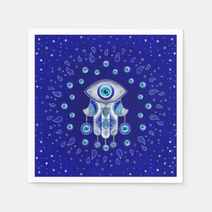Servilleta De Papel Hamsa Hand-Evil Eye Amulet