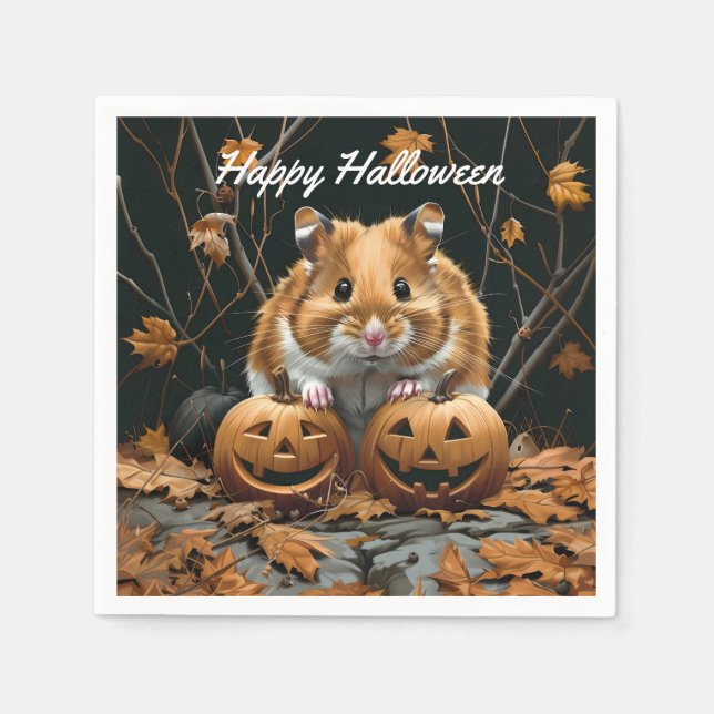 Servilleta De Papel Hamster Halloween (Anverso)