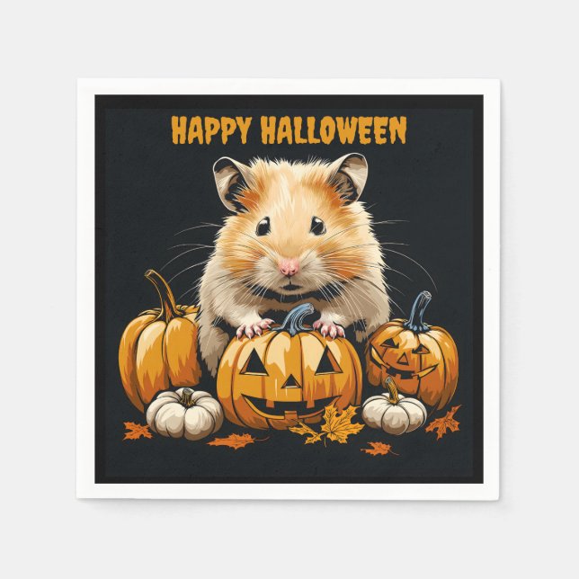 Servilleta De Papel Hamster Halloween (Anverso)