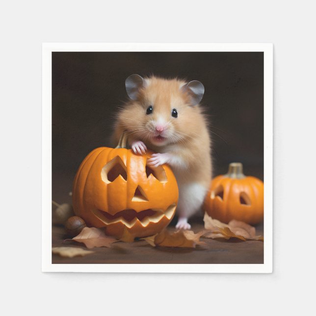 Servilleta De Papel Hamster Halloween (Anverso)