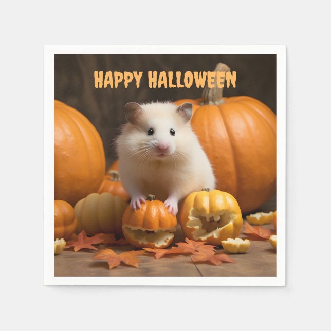 Servilleta De Papel Hamster Halloween (Anverso)