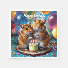 Servilleta De Papel Hamsters Birthday Party