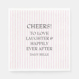 Servilleta De Papel Hand Drawn Doodle Bridal Shower Pink