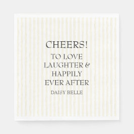 Servilleta De Papel Hand Drawn Doodle Bridal Shower Yellow