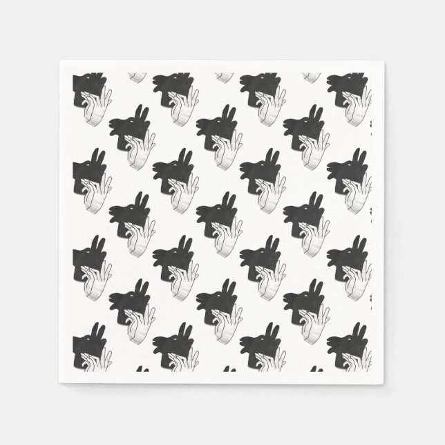 Servilleta De Papel Hand Silhouette Billy Goat Gray (Anverso)