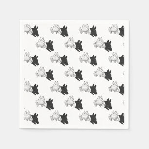 Servilleta De Papel Hand Silhouette Dog